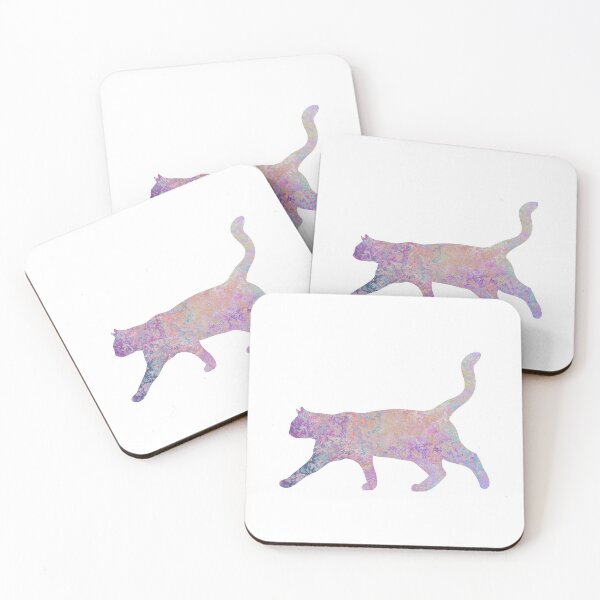 Item preview, purple textured cat silhouette - stalking designed and sold by qlobba.
