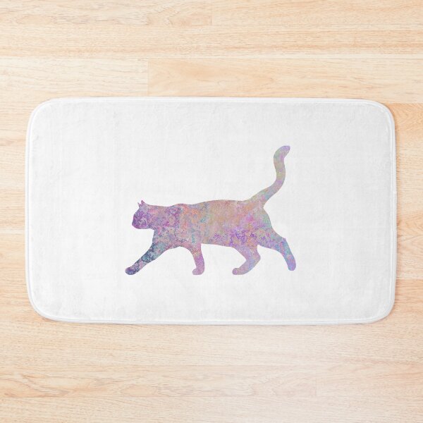 Item preview, purple textured cat silhouette - stalking designed and sold by qlobba.