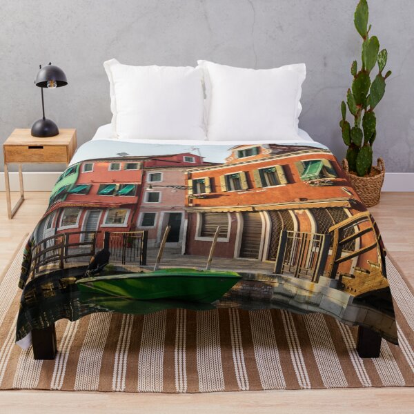 Item preview, Jewel-toned Island - Isola di Burano Colourful Fishermen Homes and Boats designed and sold by Georgia Mizuleva.