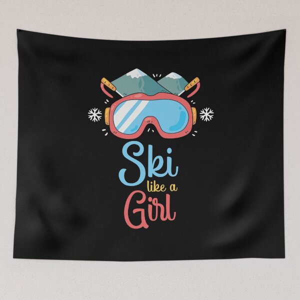 Item preview, Cute Ski Like A Girl for Ski Lovers gift designed and sold by Flo991990.