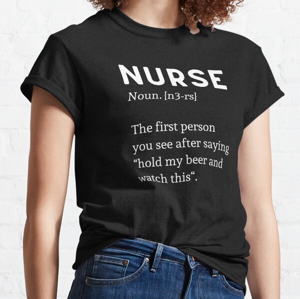 Men's Nurse Stab You Black T Shirt Funny Humor LVN EMT Health Care  Medical RN