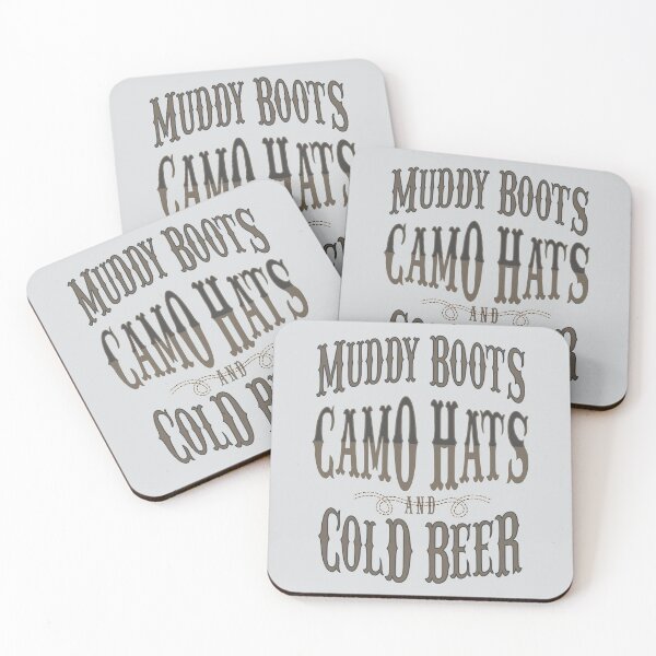 Item preview, Muddy Boots Camo Hats Cold Beer Country Music designed and sold by Creekman Designs.