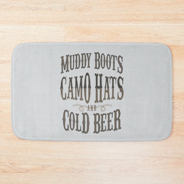 Item preview, Muddy Boots Camo Hats Cold Beer Country Music designed and sold by Creekman Designs.