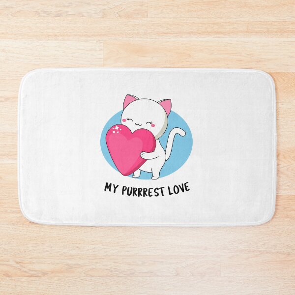 Item preview, Kawaii cat with heart. My purest love designed and sold by GennyBunny.