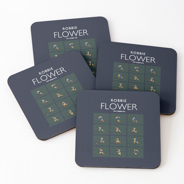 Item preview, Robbie Flower, Melbourne closeup (for dark blue shirts only) designed and sold by Chris Rees.