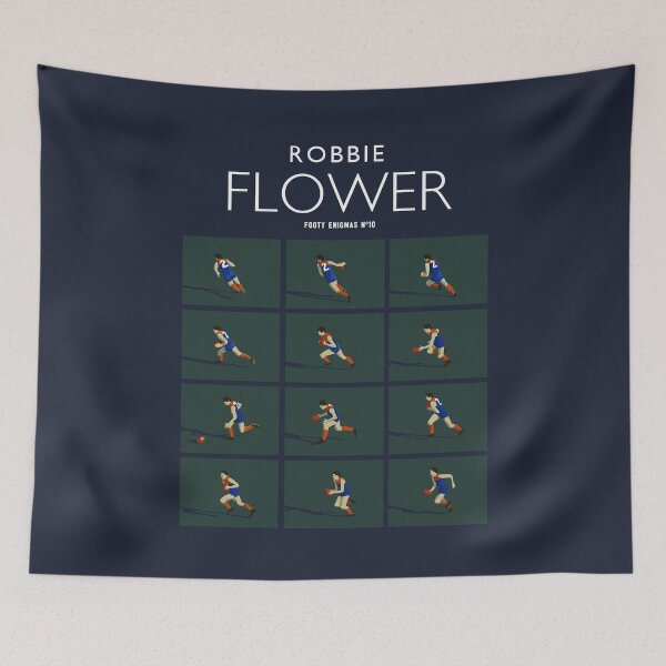 Item preview, Robbie Flower, Melbourne closeup (for dark blue shirts only) designed and sold by Chris Rees.