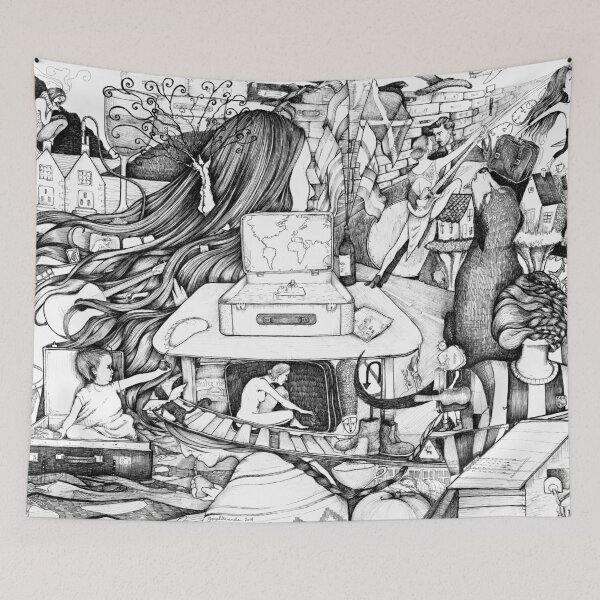 Item preview, Life in a suitcase designed and sold by Grisel Illustrations.