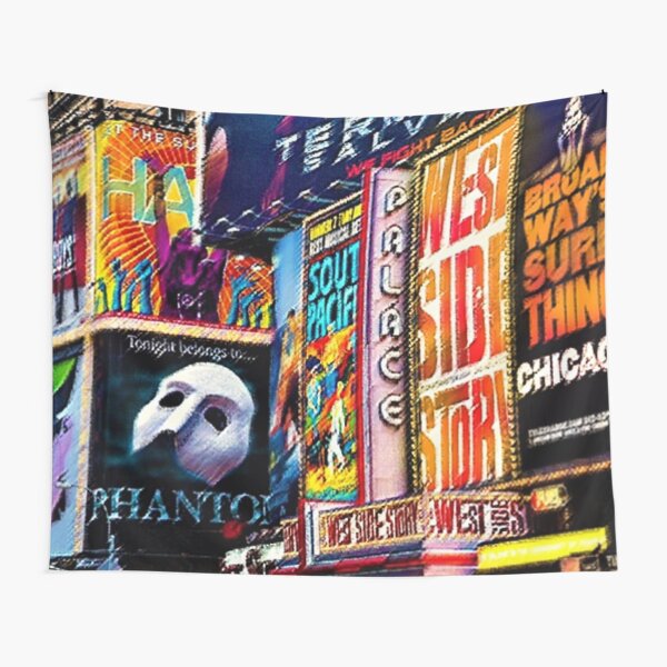 The Great White Way – Broadway, NYC #2 Portrait – Jéanpaul Ferro Tapestry