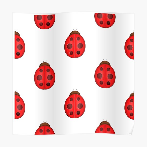 Ladybug design - spring pattern Poster