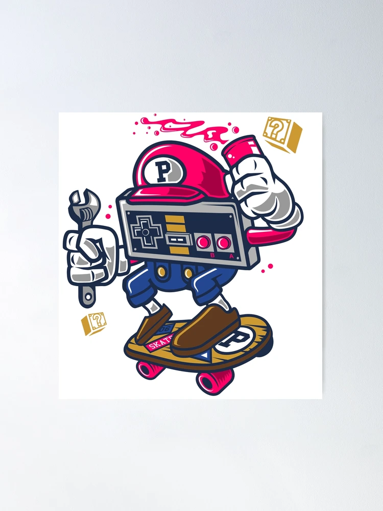 Retro Vintage Video Game Adesivos, desenhos animados para skate