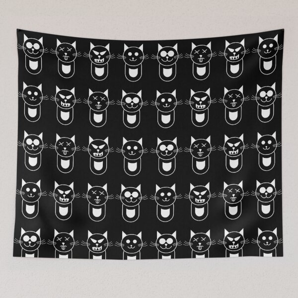 Item preview, lovely and cute kitten character Pattern white designed and sold by Brahma Putra.