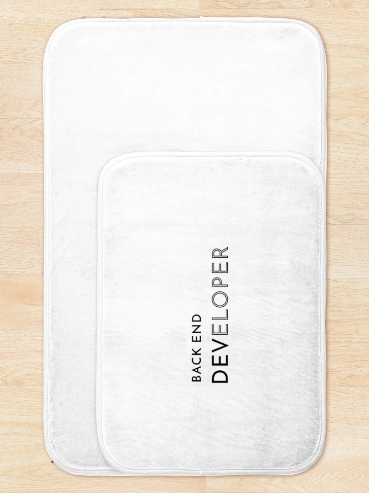 Thumbnail 5 of 6, Bath Mat, Back End Developer (Inverted) designed and sold by developer-gifts.