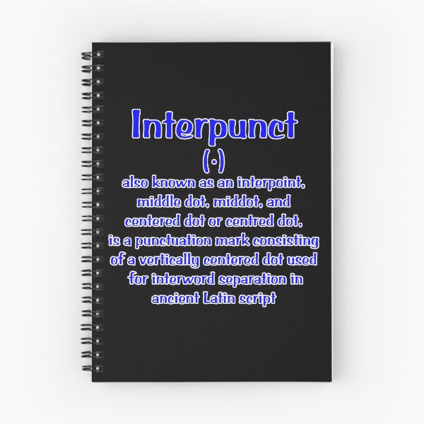 Item preview, Interpunct Definition in Blue Text Framed in White designed and sold by Darcy777.