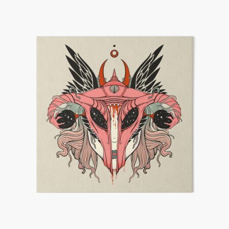 Shield Maiden Uterus & Ovary Helmet Art Board Print
