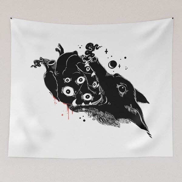 Item preview, Wolf Eating Anatomical Heart, Gothic Artwork designed and sold by cellsdividing.