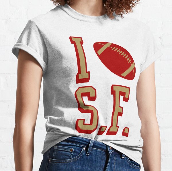 SAN FRANCISCO 49ERS WOMENS LARGE GLITTER HEART LOVE 49ERS TEE T SHIRT BLACK  NFL