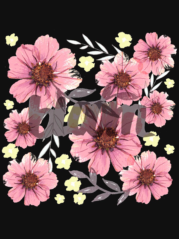 Romantik Blümiger Muster grau, rosa, blau von RanitasArt