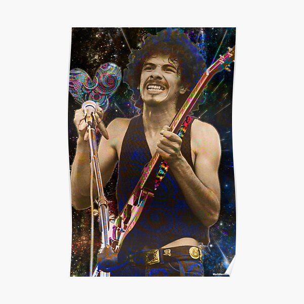 Carlos Santana Early BW POSTER