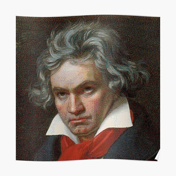 Ludwig Van Beethoven Poster By Montage Madness Redbubble