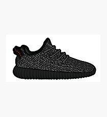Yeezy 350 Boost Black Photographic Print
