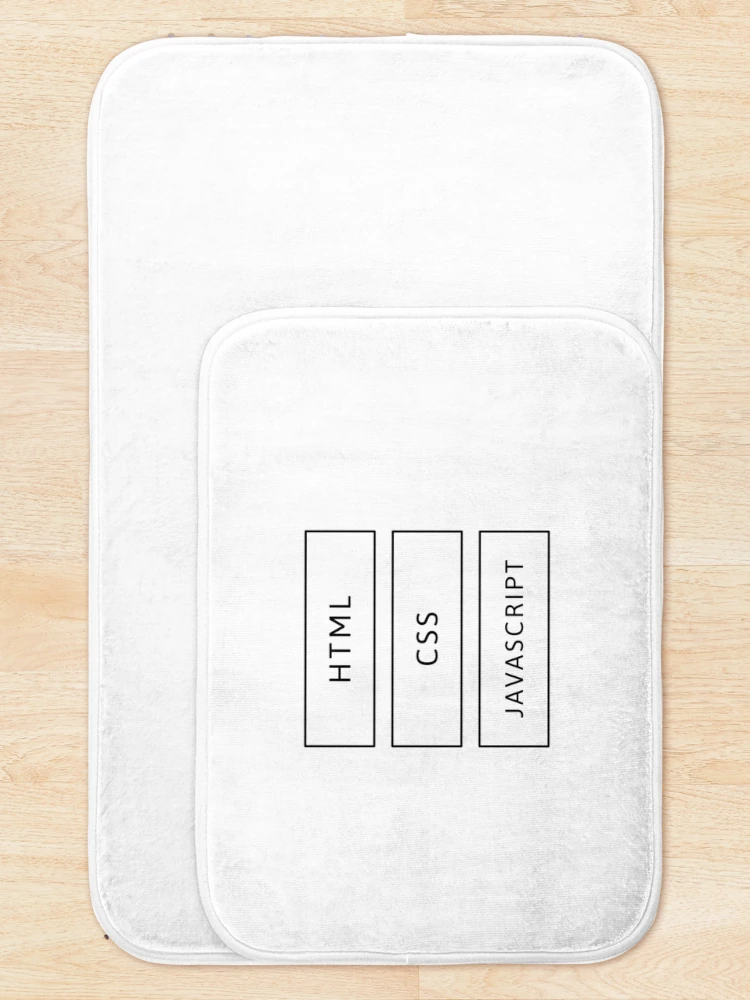 Thumbnail 5 of 6, Bath Mat, HTML, CSS & JavaScript Developer (Inverted) designed and sold by developer-gifts.