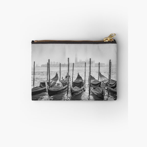 Item preview, Moored Gondolas on Christmas eve, Venice, Italy designed and sold by Retro Futurist.