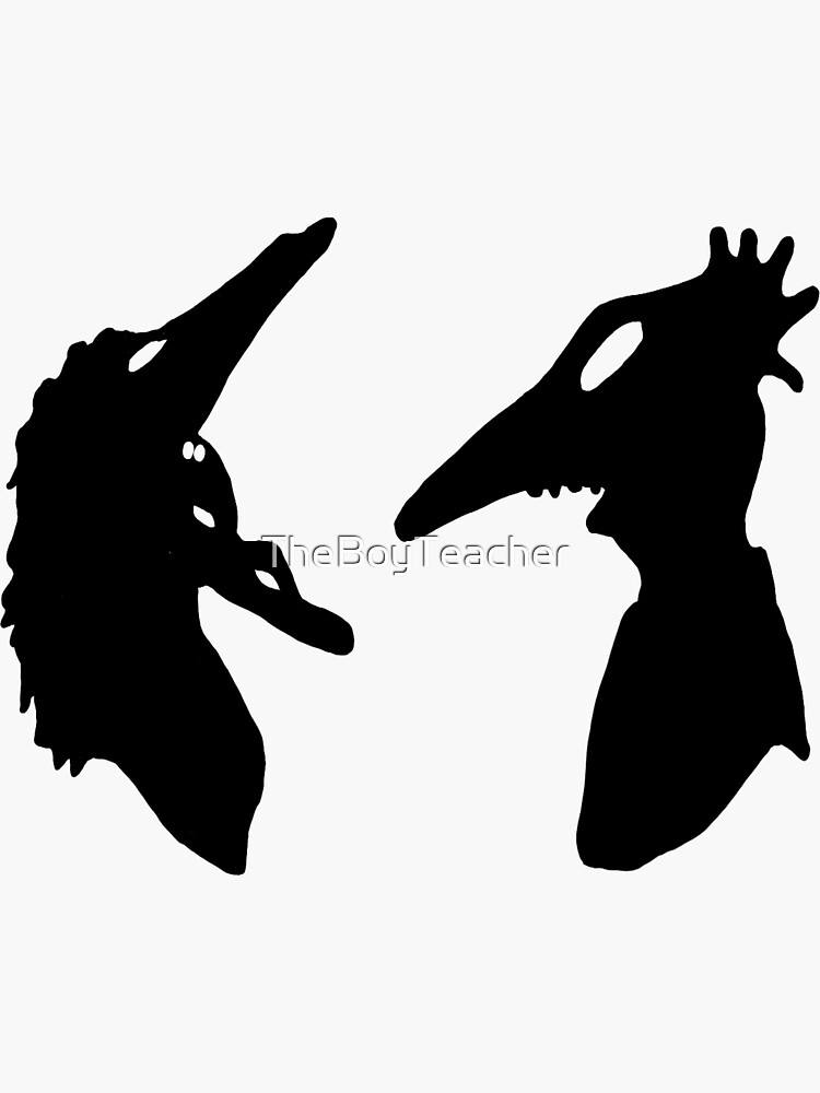 Adam And Barbara Beetlejuice Silhouettes Sticker For Sale By