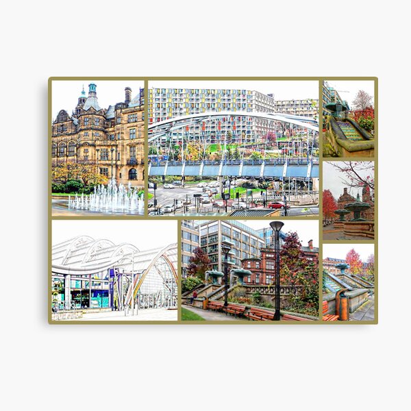 Sheffield Collage Canvas Print