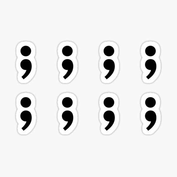 Item preview, Multiple Semicolons designed and sold by KnowYourTees.