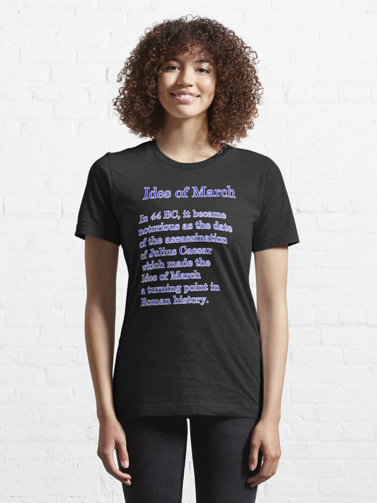 Ides of March in Blue Text in White Frame