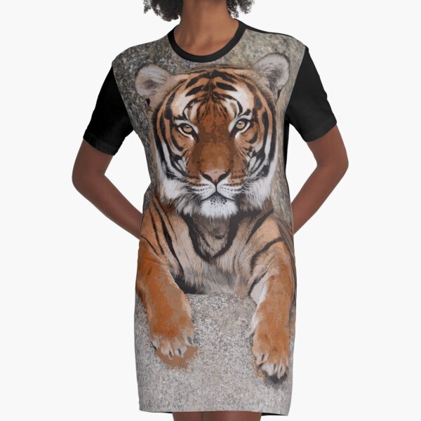 TIGER - GROSSKATZE - RAUBKATZE - WILDKATZE T-Shirt Kleid