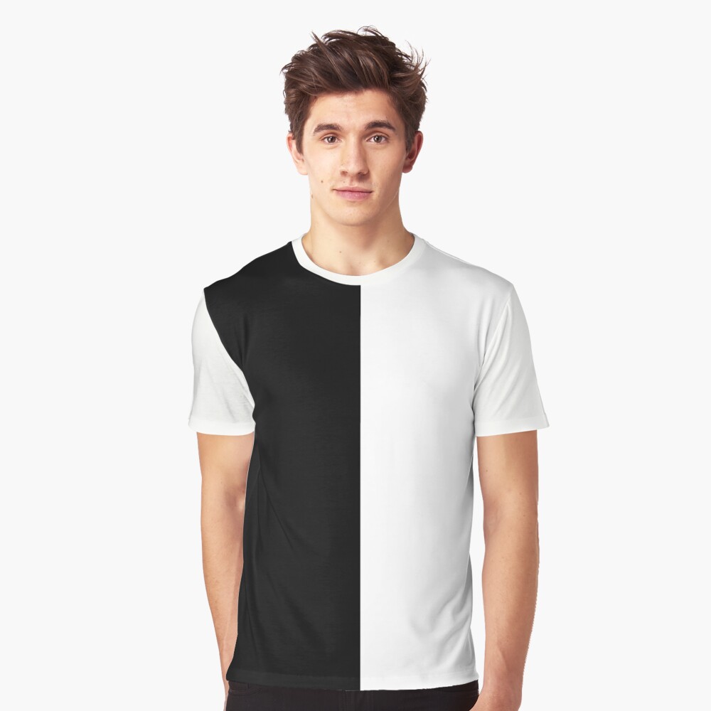 Black and White Adult Split Tee Two-toned Shirt -  Norway