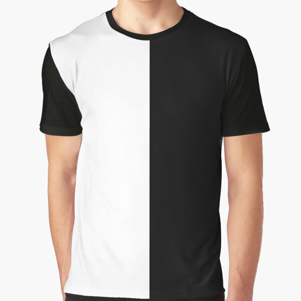 Split White And Black T Shirt By Krypticatt Redbubble