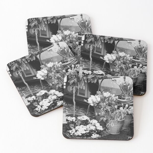 Item preview, black and white photograph of flowers designed and sold by alice1ally.