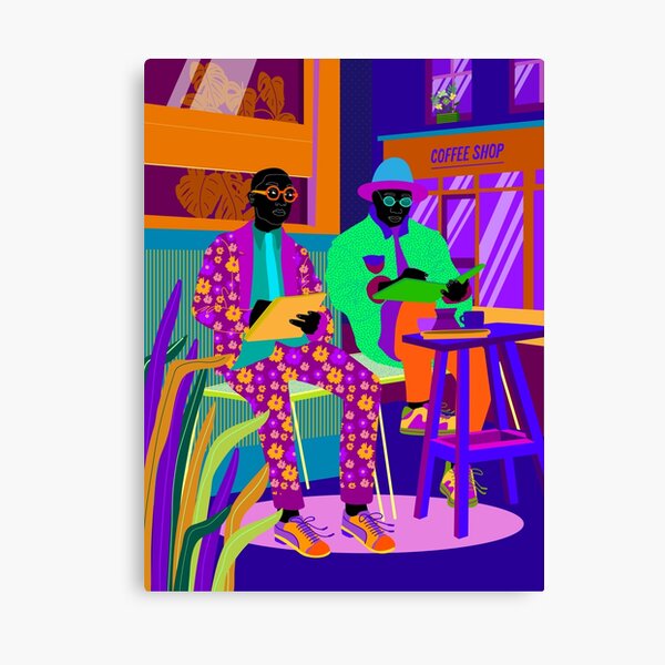 Men reading Canvas Print