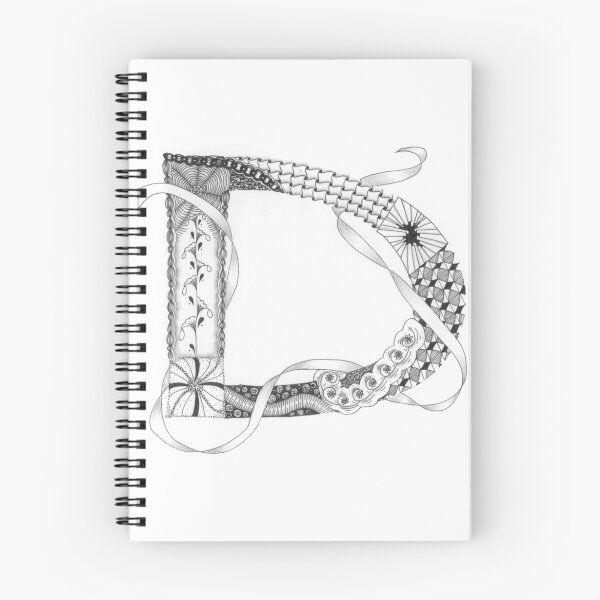 Item preview, Zentangle®-Inspired Art - Tangled Alphabet - D designed and sold by Laurel Storey, CZT.