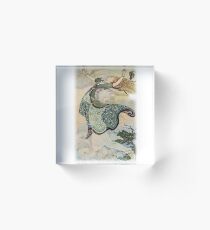 THE WHIRLWIND CARRIED AWAY GOLDEN TRESS from the story THE KINGDOMS OF COPPER, SILVER, AND GOLD in The Russian Story Book Acrylic Block