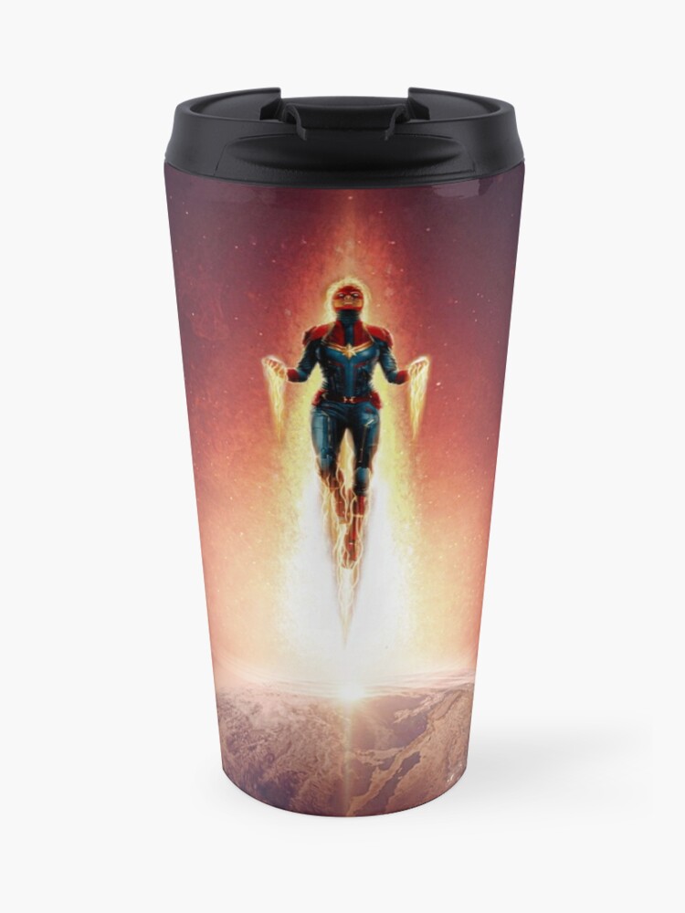 Captain Marvel Travel Mug By Fanbros Art Redbubble