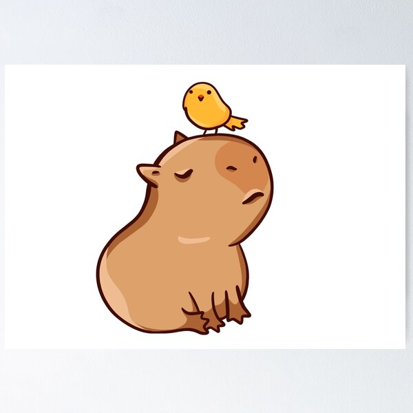 Poster for Sale mit Capy-Geburtstag, Cappy-Geburtstag, niedliche Capybara- Geburtstagskarte von manydoodles
