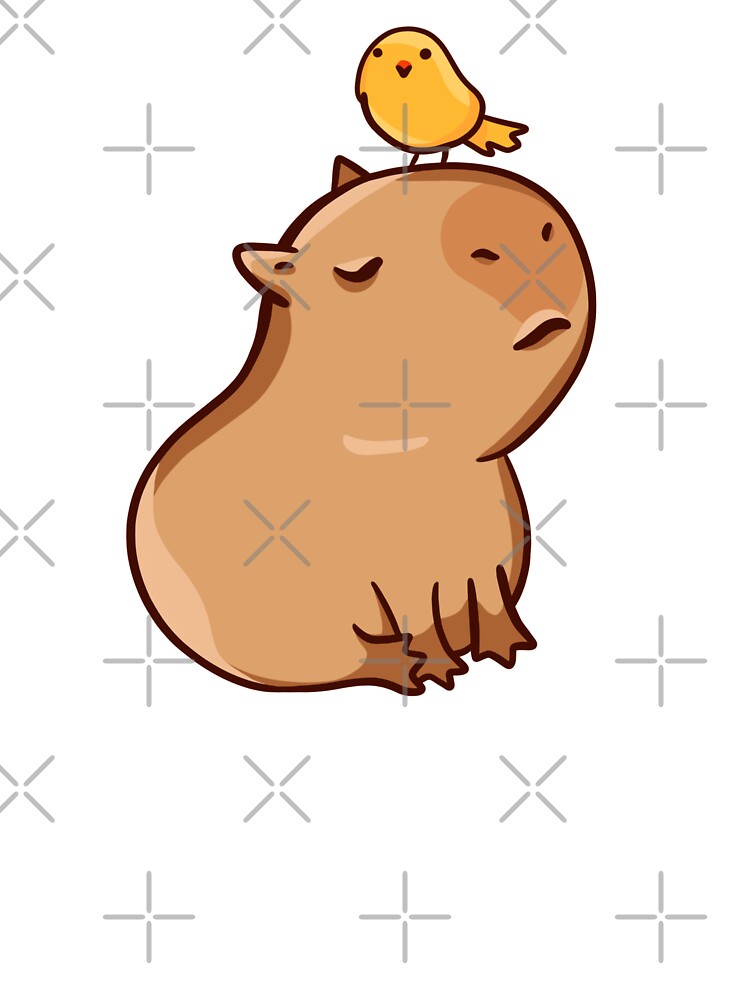 Cute capybara art, illustration seamless pattern Kids T-Shirt for Sale by  manydoodles