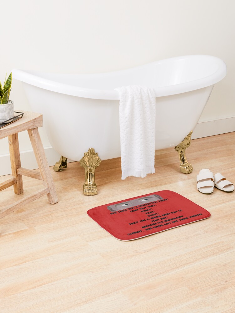 Shaun Of The Dead Z Word Bath Mat By Harveycocks Redbubble