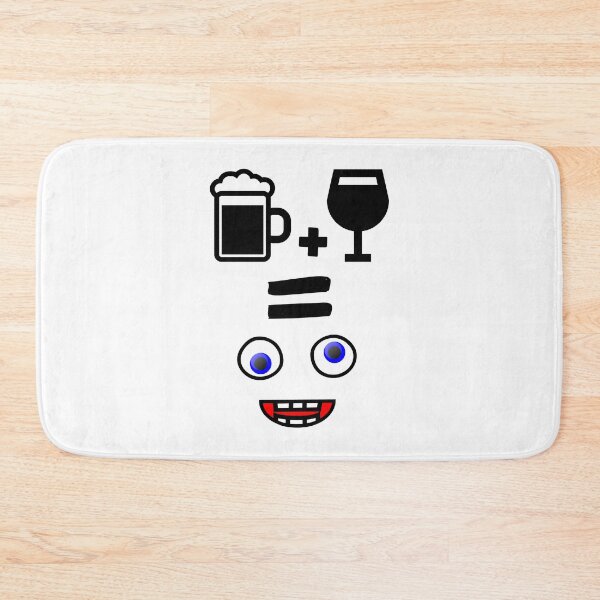 Item preview, Beer + Wine = Crazy Happiness designed and sold by SassyClassyMe.