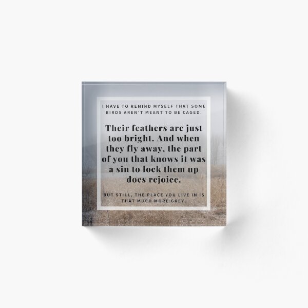 Winter Fog Quotation (Shawshank Redemption) Acrylic Block