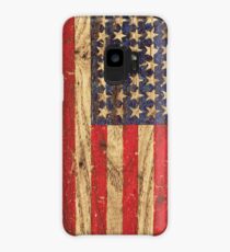 Vintage Patriotic American Flag on Old Wood Grain Case/Skin for Samsung Galaxy