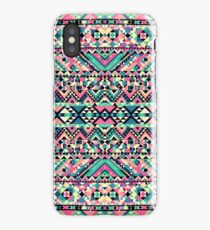 Pink Turquoise Girly Aztec Andes Tribal Pattern iPhone Case/Skin