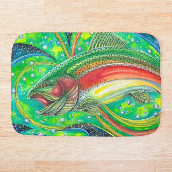 Cosmic Trout Bath Mat