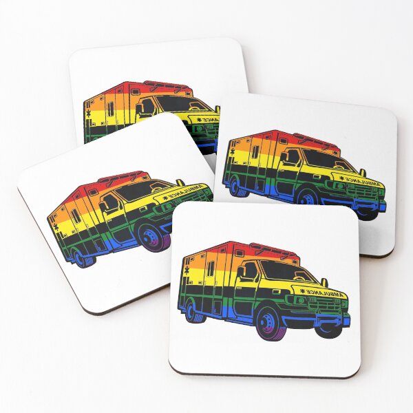 Item preview, Rainbow Pride Flag Ambulance designed and sold by qlobba.