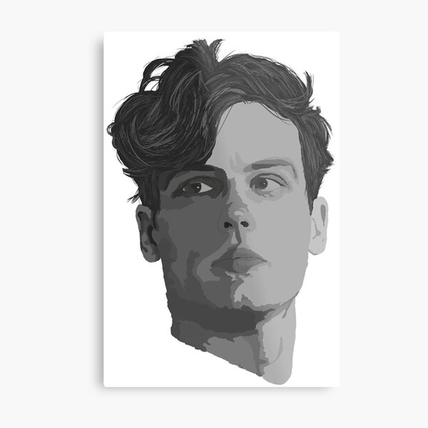 black, white, monotone, matthew, gray, gubler, criminal, minds, spencer,  reid Art Board Print for Sale by intremalin