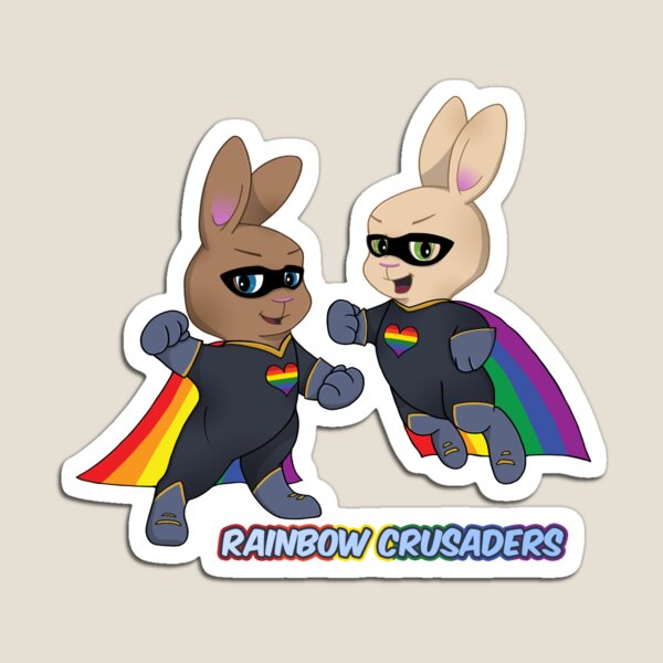 Skip and Pip as the Rainbow Crusaders Magnet