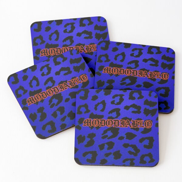 Item preview, Devil Mode Devil Mood Trap Pattern blue Leopard Rap Gang gotic lettering designed and sold by RosedesignArt.